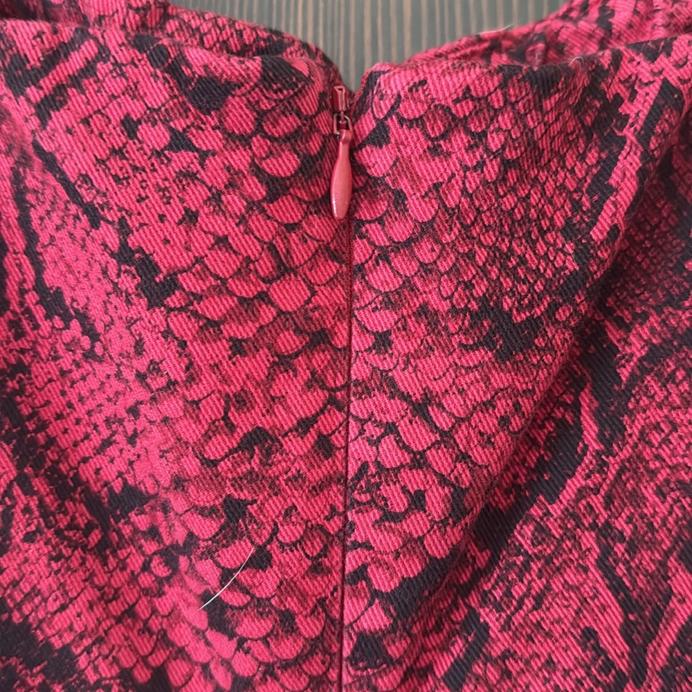 Vguc Reformation 90s Ruby Red Python Print Square… - image 7